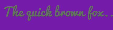 Image with Font Color 5B7A4F and Background Color 741BA9